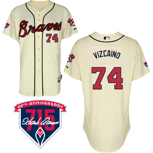Arodys Vizcaino #74 Youth Baseball Jersey-Atlanta Braves Authentic Alternate 2 Cool Base MLB Jersey